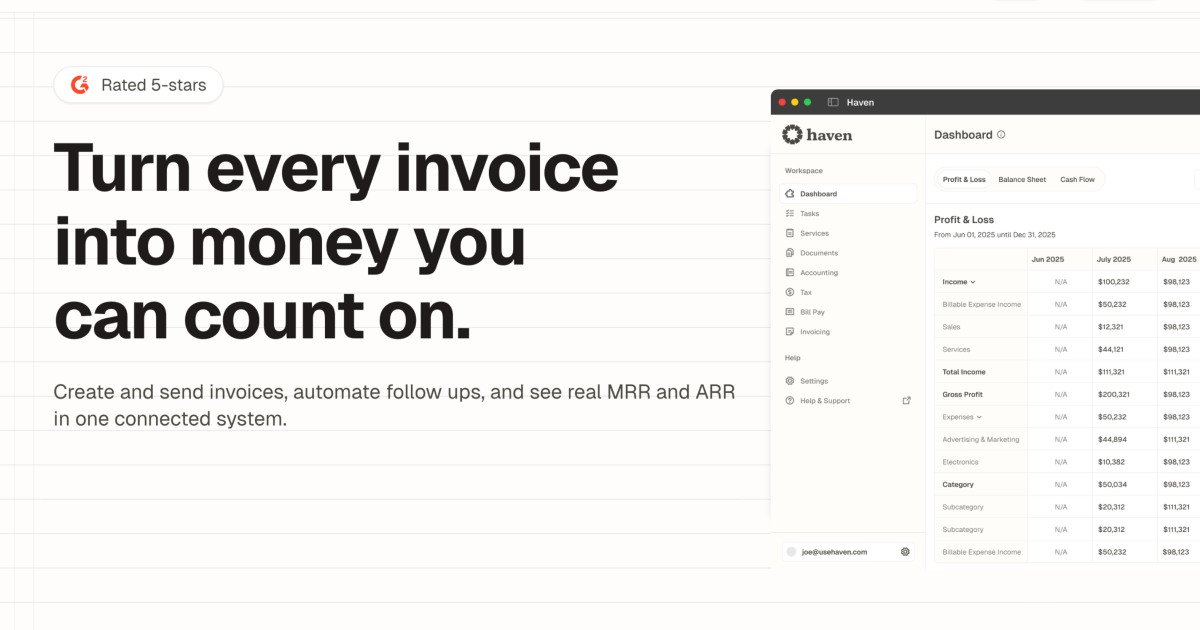 Fast, Simple Invoicing for Businesses | Haven