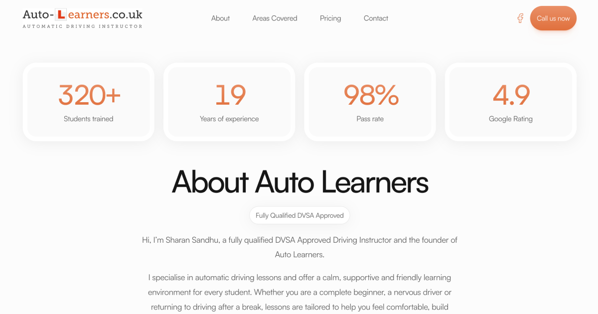 About Auto Learners | Female Automatic Driving Instructor
