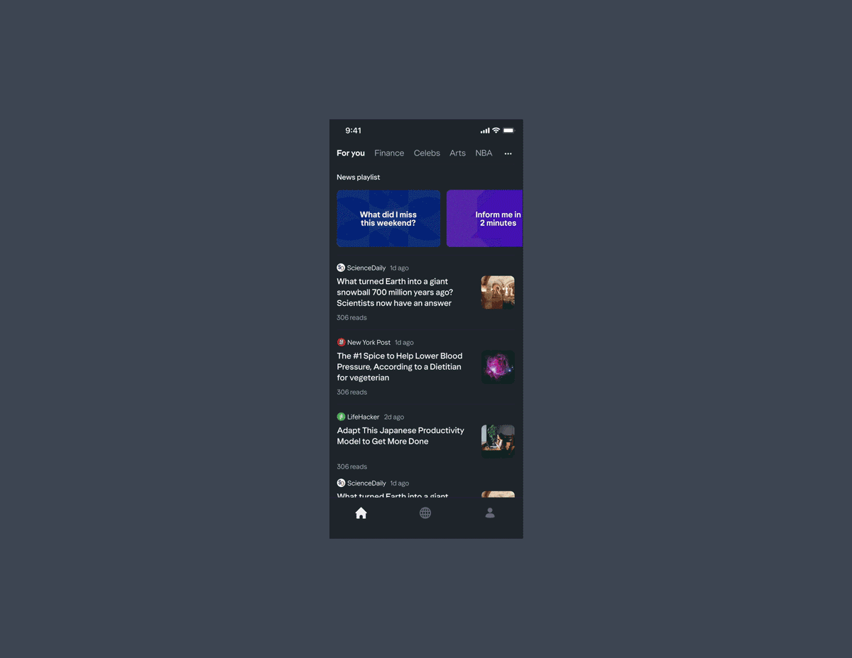 mobile screen