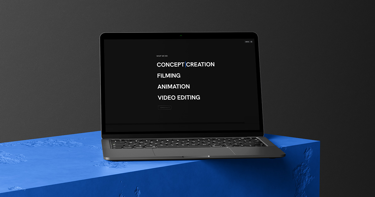 blackweather website homepage built with Framer