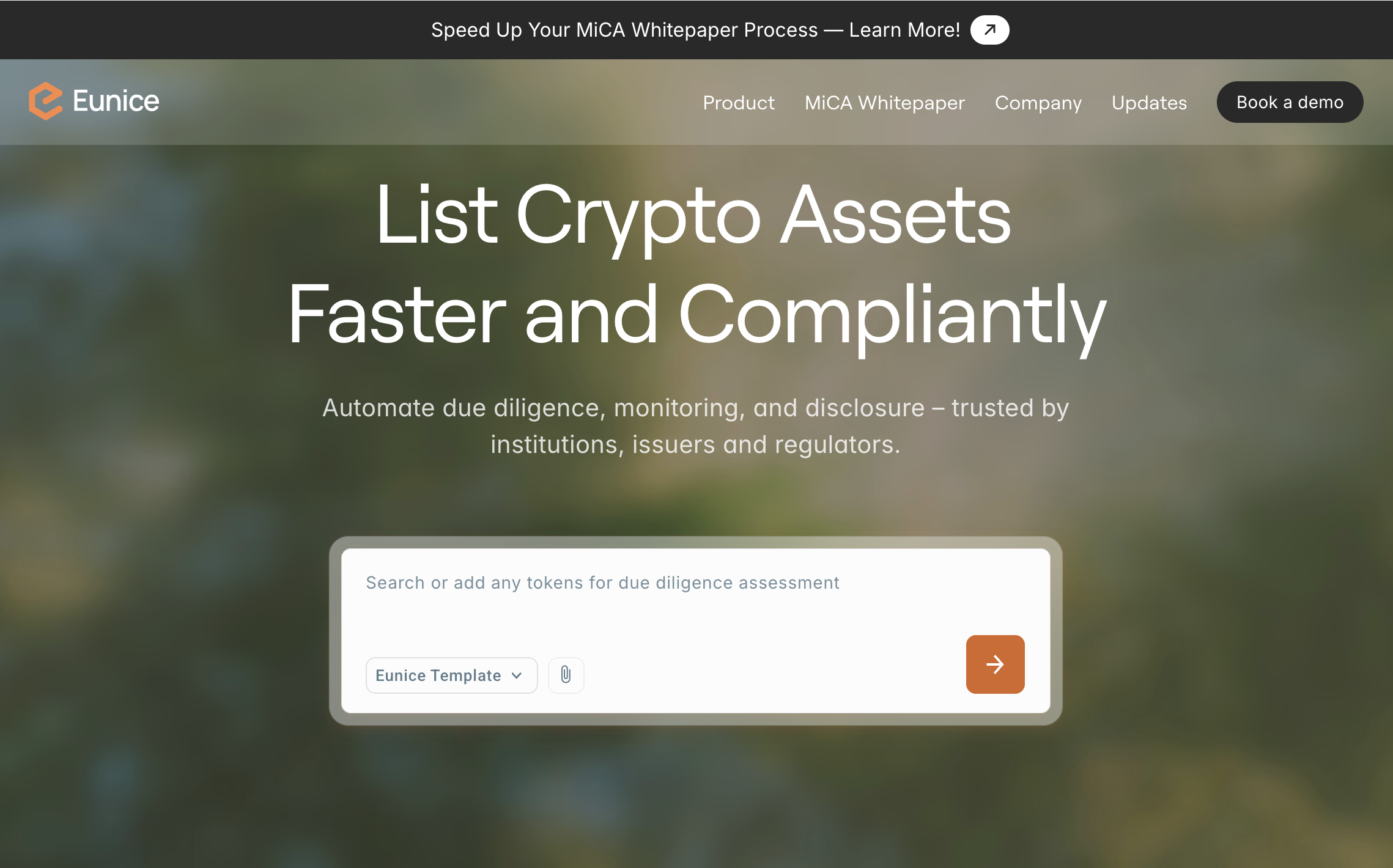 AI-Powered Crypto Compliance & Due Diligence Platform | Eunice AI