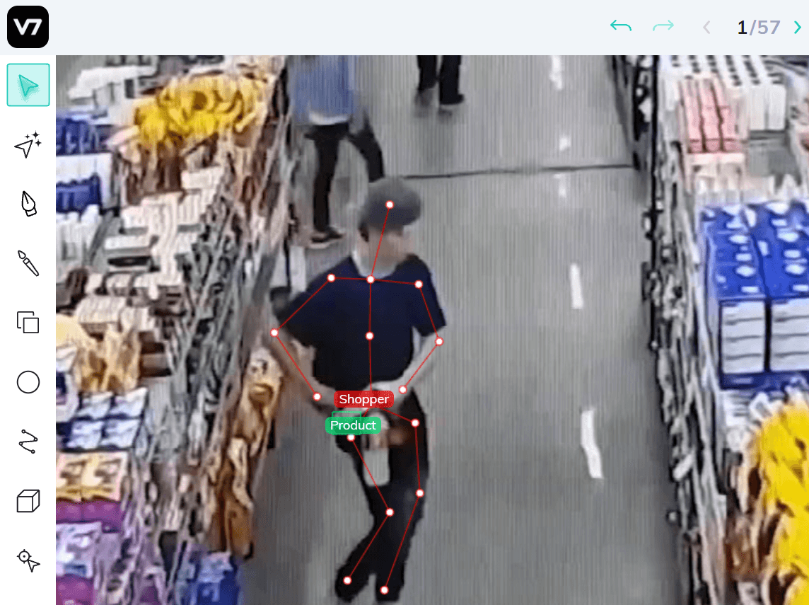 Suspicious activity detection using CCTV footage and pose estimation in V7