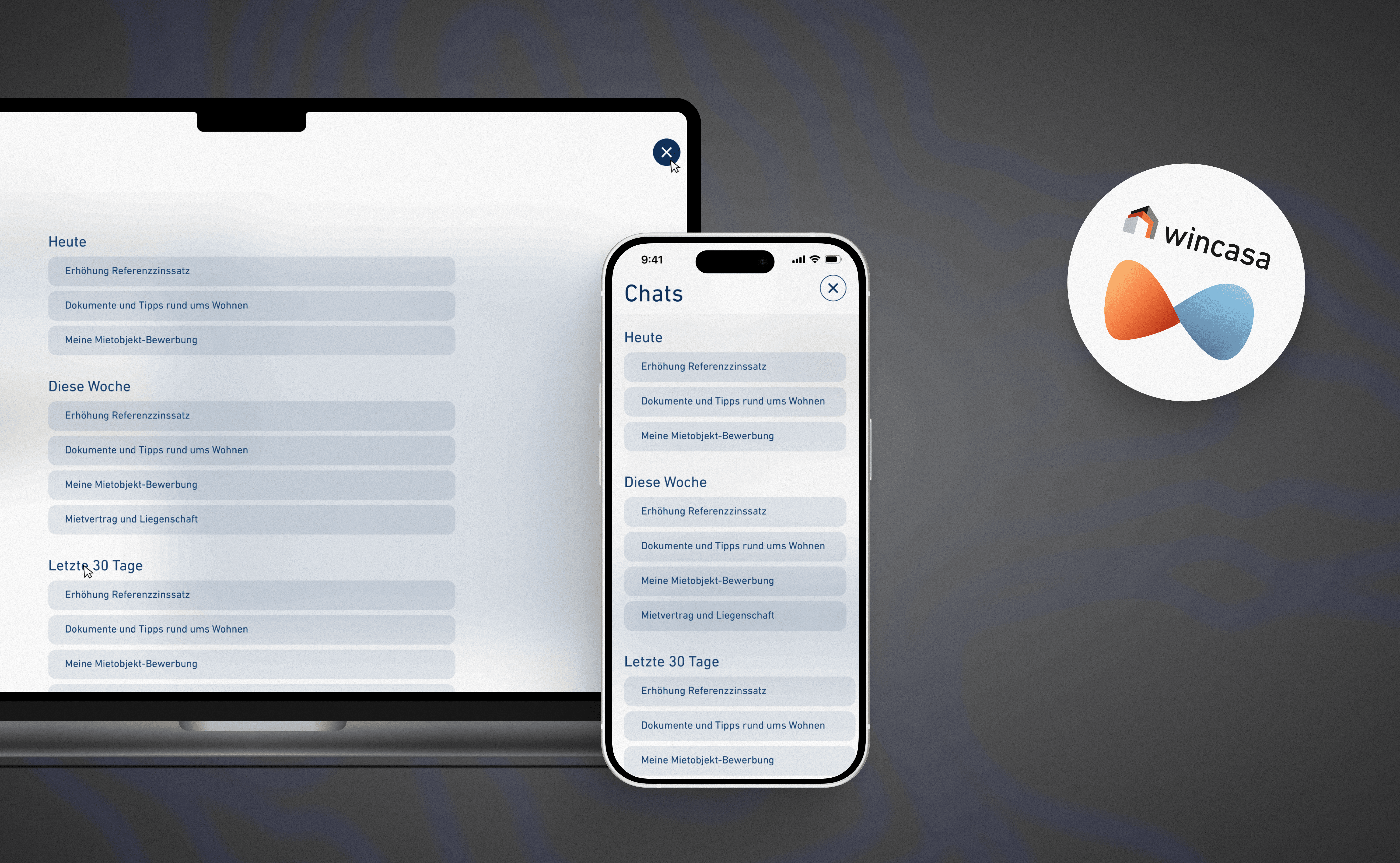 The top half of a screen of a mobile device