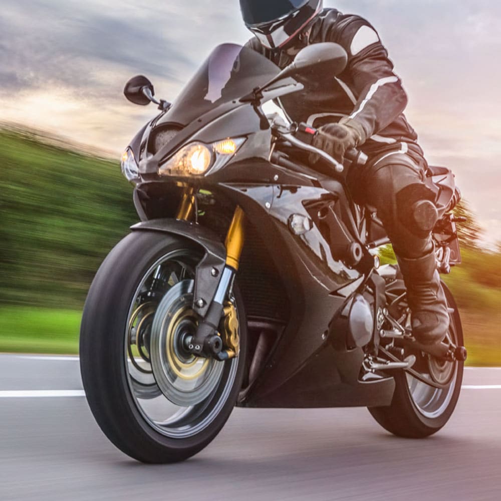 Mann auf einem Motorrad