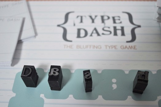 A photo of the board game Type Dash where you learn about typography and letters.