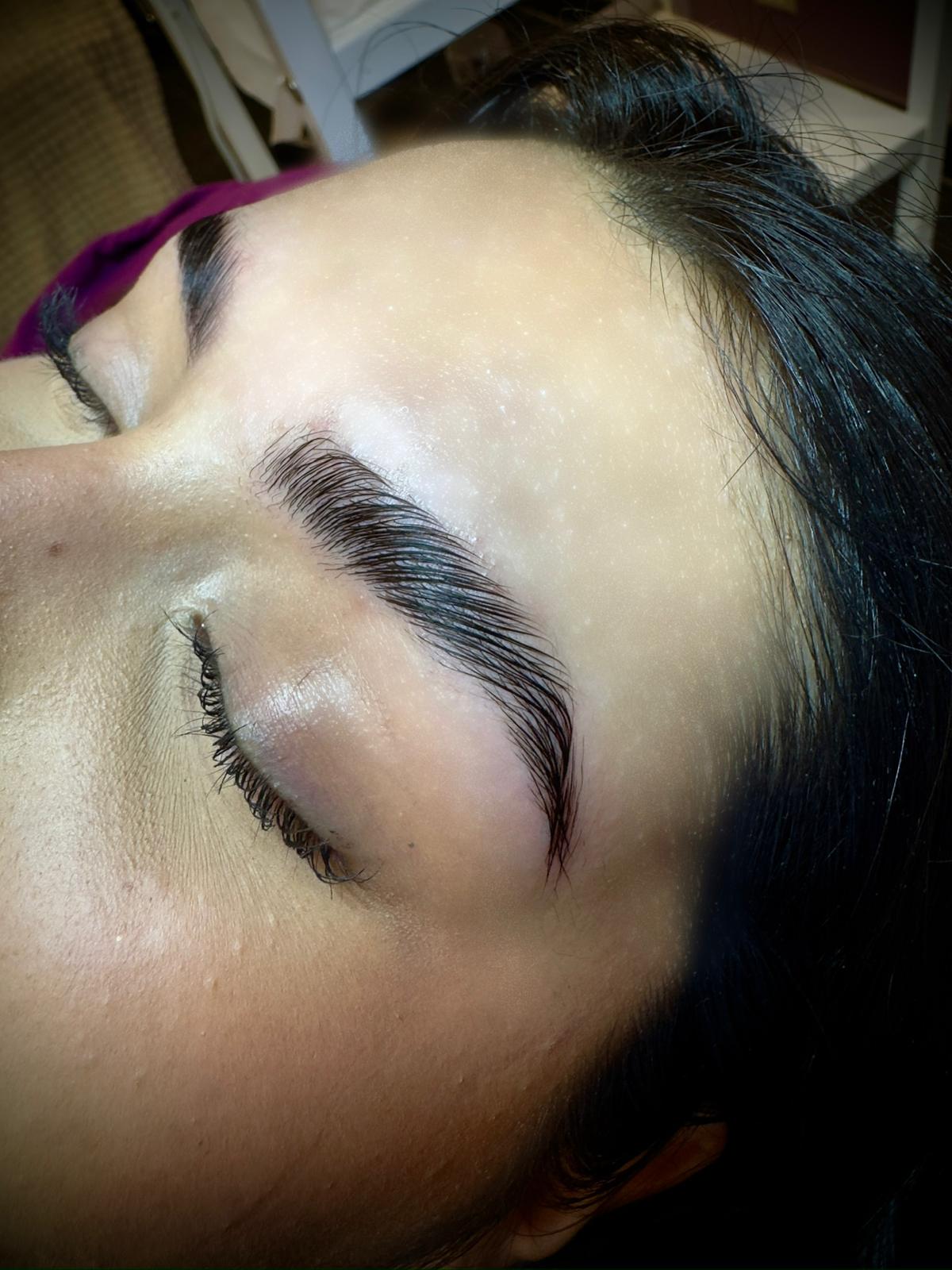 foundationand blush makeup products with smudges