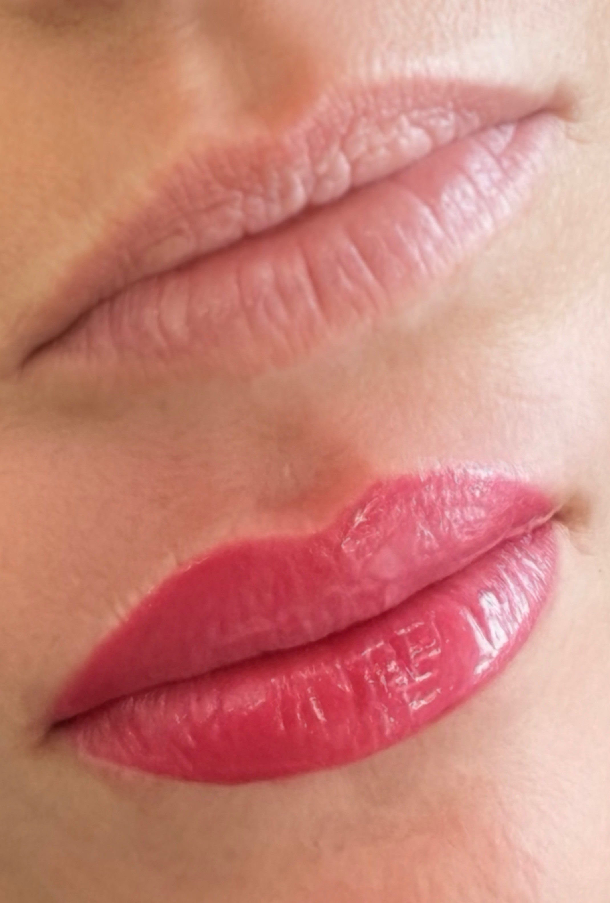 Natural lip blush result