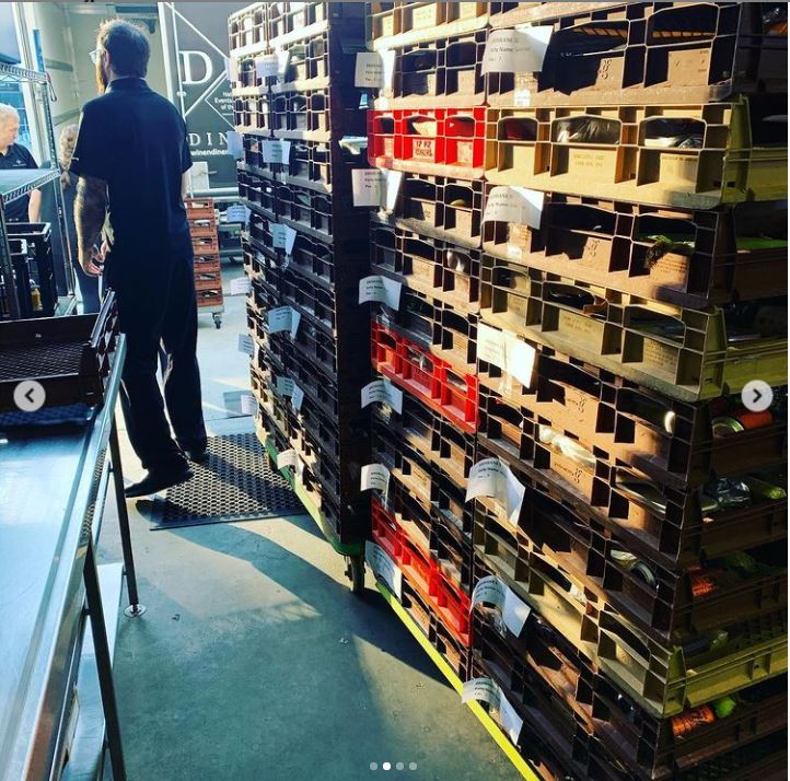 Someone checking items off of a check list