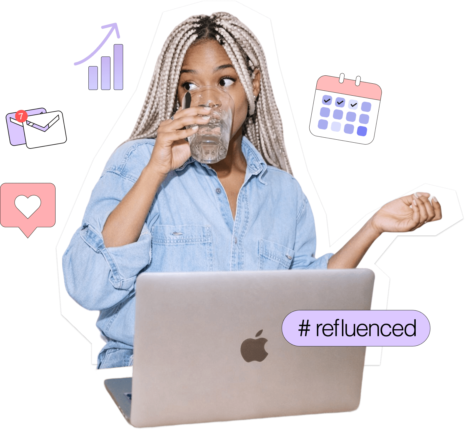 Illustration of cluttered spreadsheet representing manual influencer campaign management