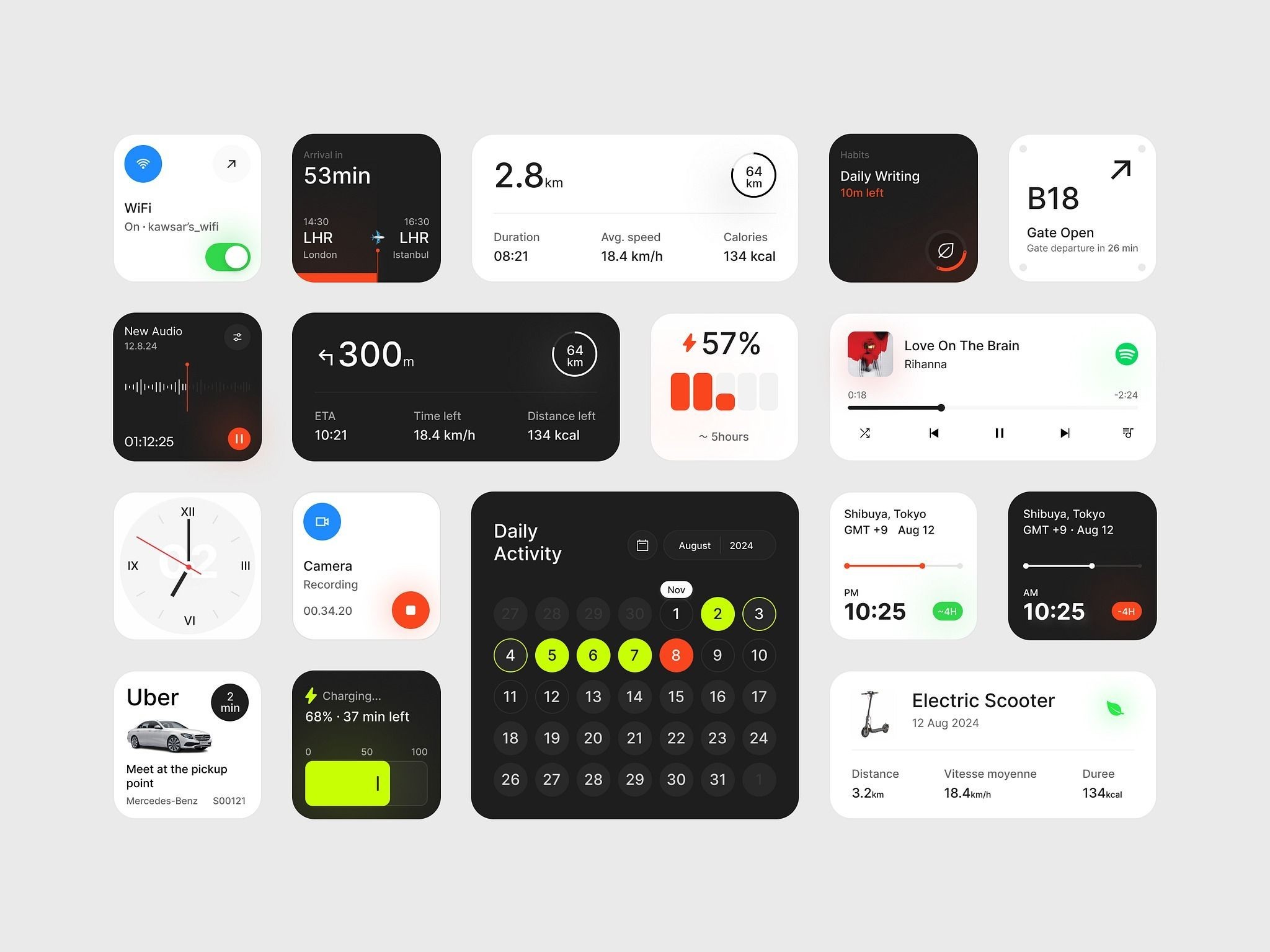 grid with apps on screen