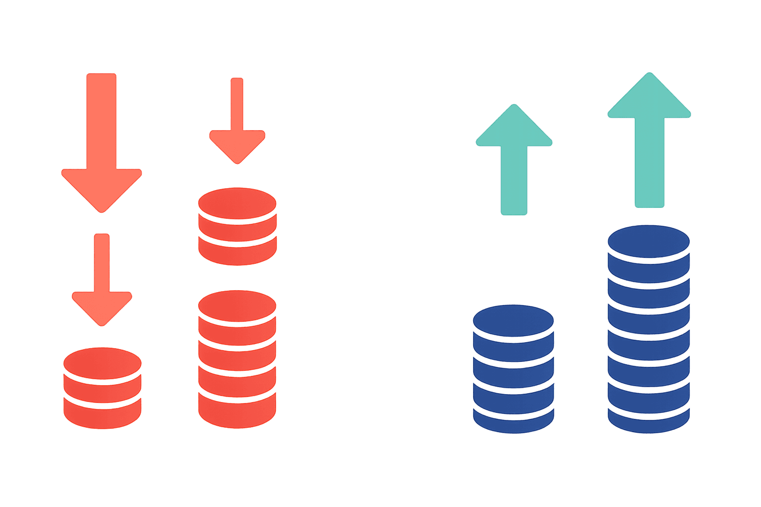 Side-by-side comparison of key metrics before and after smart dunning migration for subscriptions
