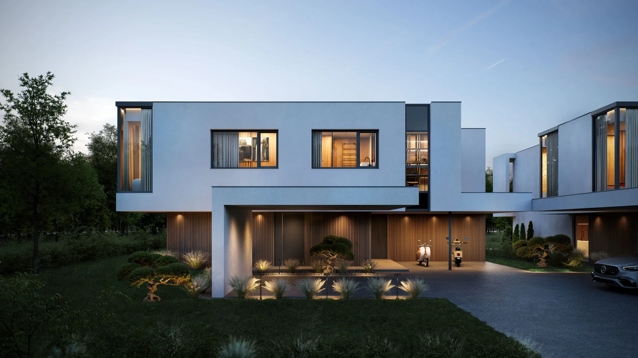 Render der Außenansicht von Projekt Urban Light