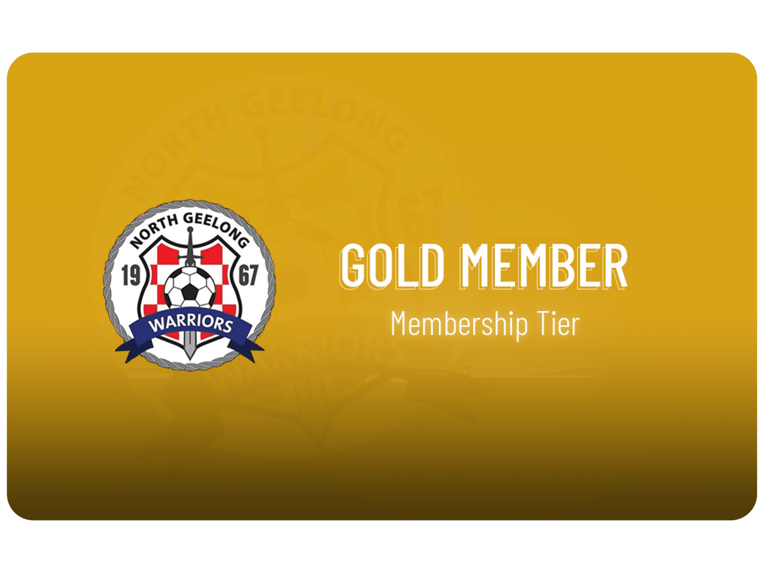 North Geelong Warriors Football Club gold membership tier
