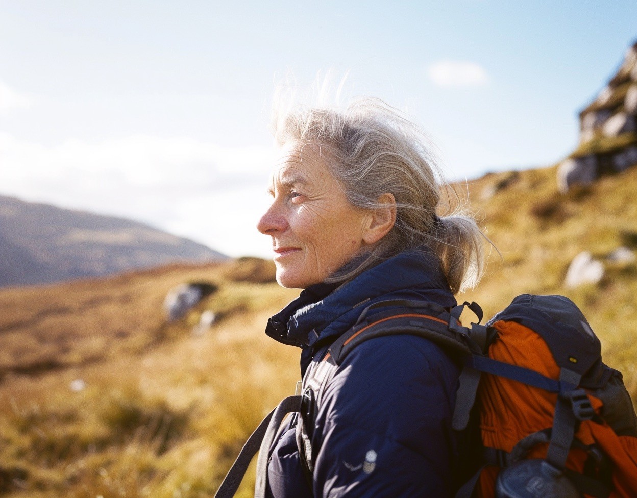 woman rucking for stability