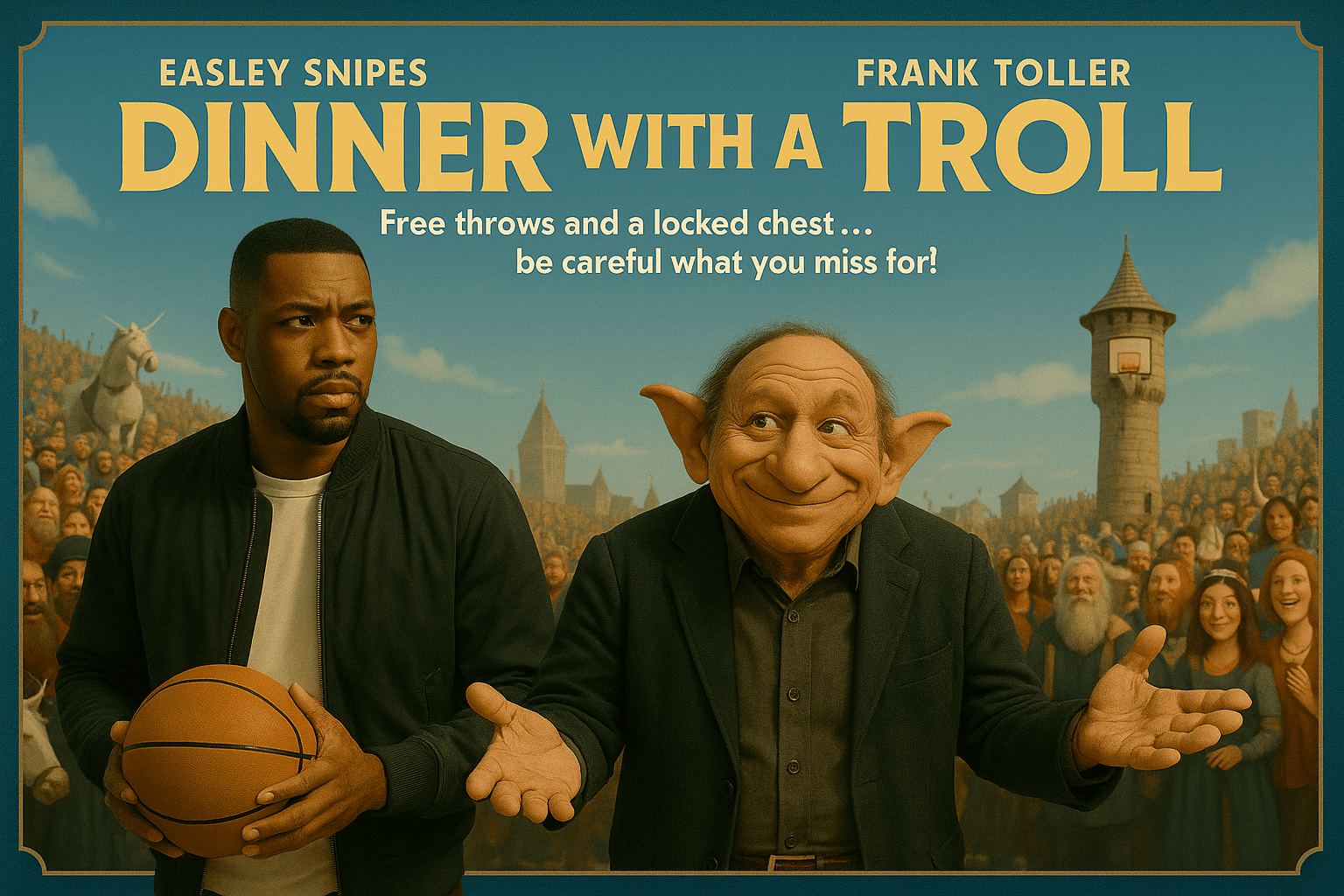 The image introduces a world where myth has been invited to the table.