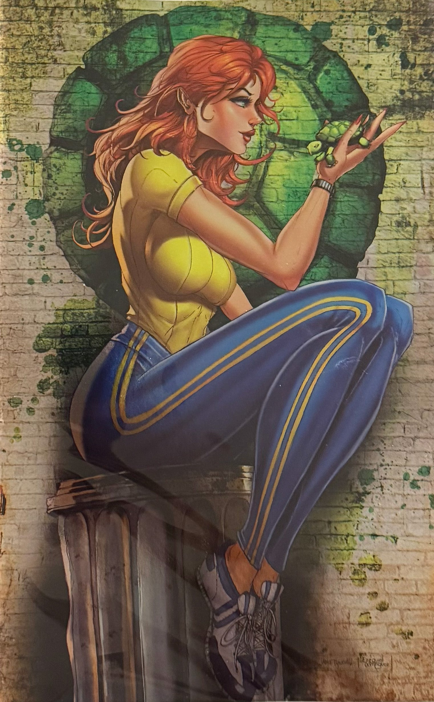 Teenage Mutant Ninja Turtles #13 Jamie Tyndall Big Dex Comics Exclusive Foil Virgin Variant comic book cover