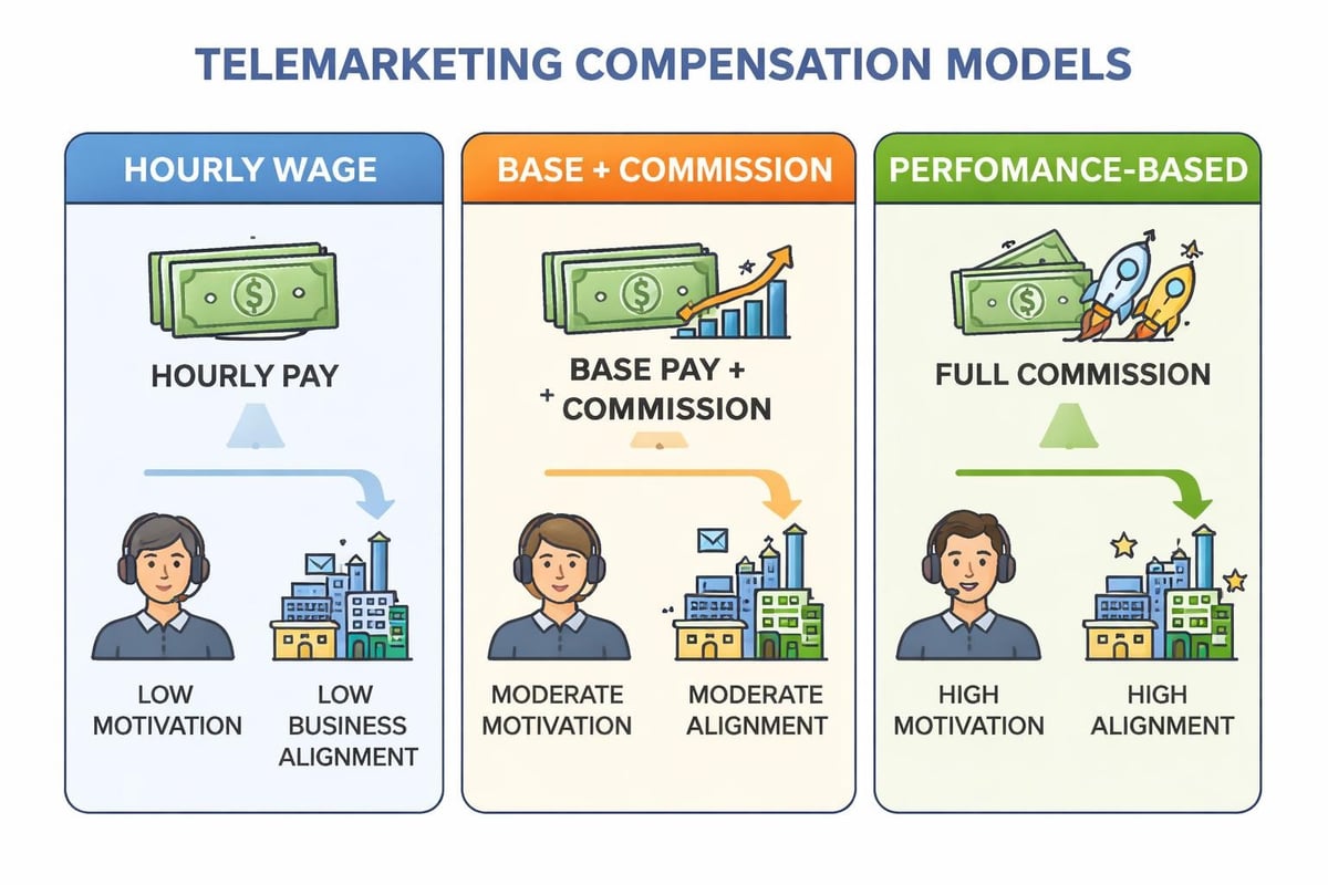 Telemarketing compensation models