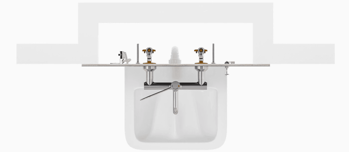 Flat integrated plumbing system type