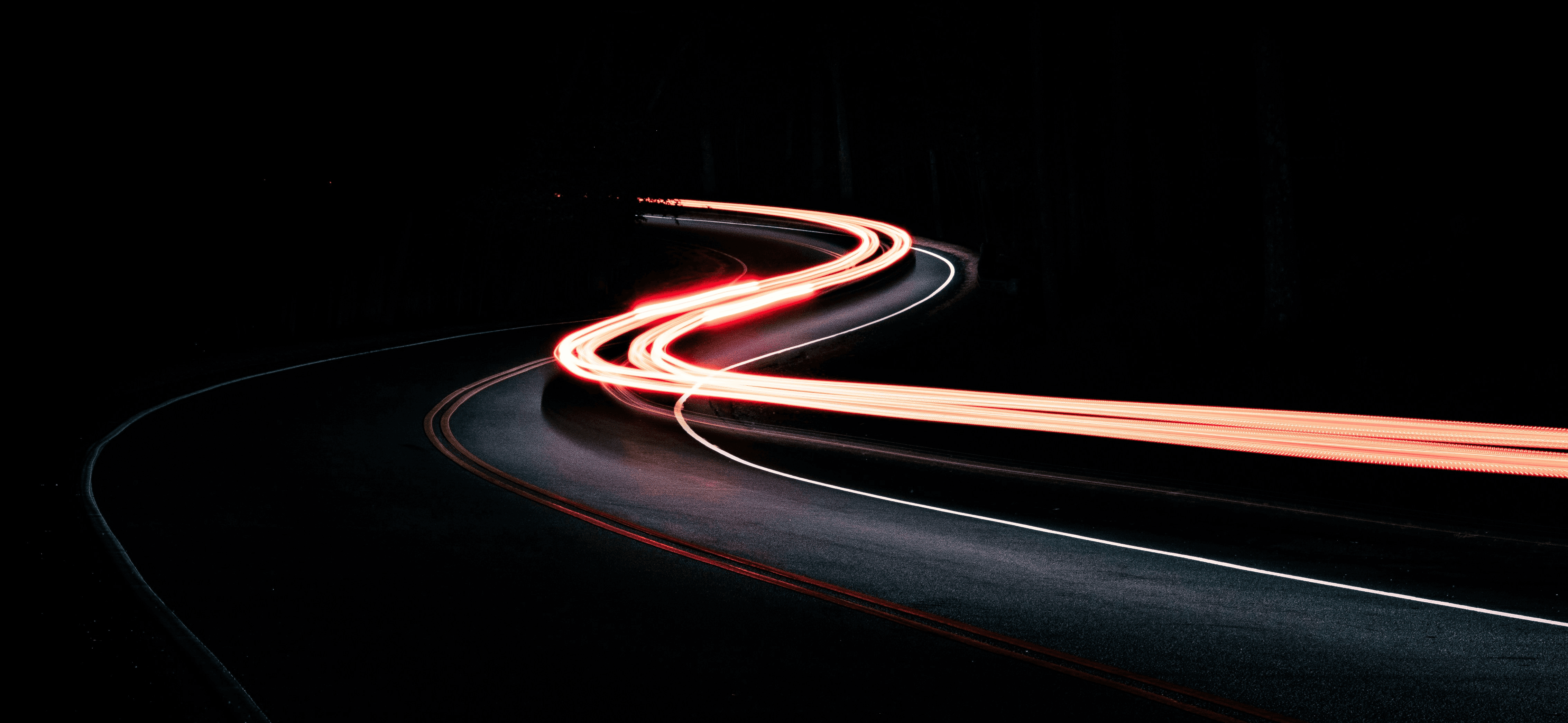 time lapse car running on road