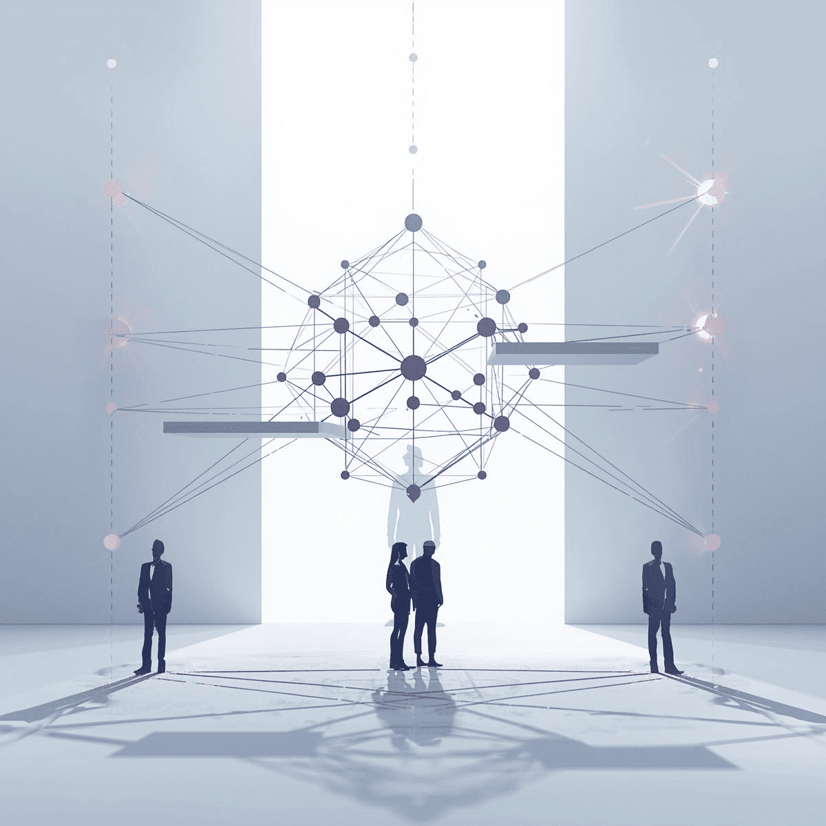 hands working with network cables