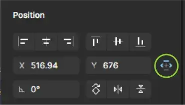 a visual of the new constraints position in Figma