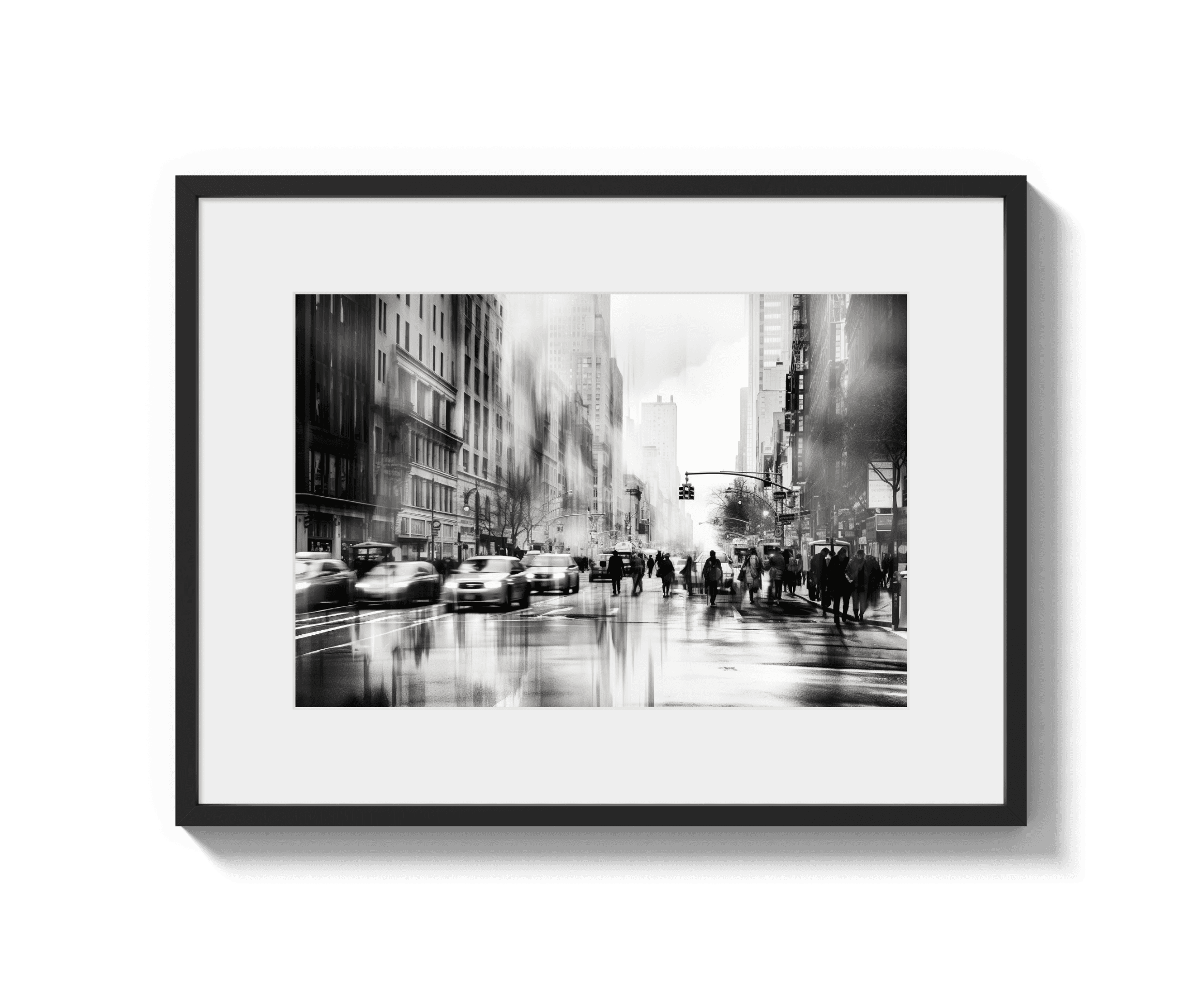 Wall Art Viewer AR Art Frame Template - black frame with mount board option