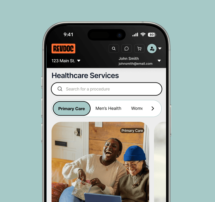 RevDoc home screen user interface