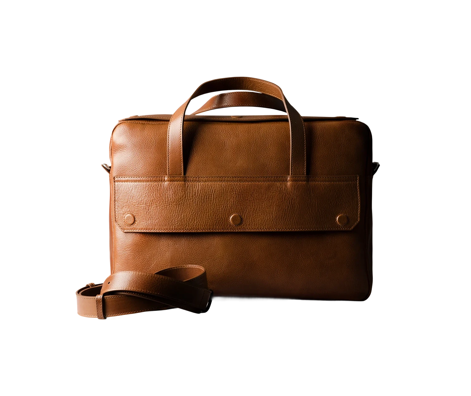 Close up of Hardgraft Leather Color Briefcase