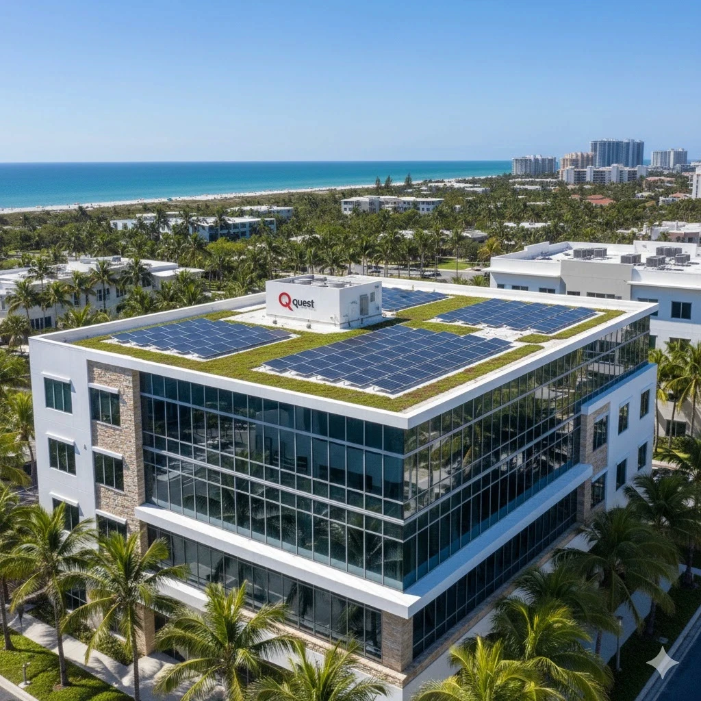 Sustainable commercial roofing with solar integration in Florida's harsh climate