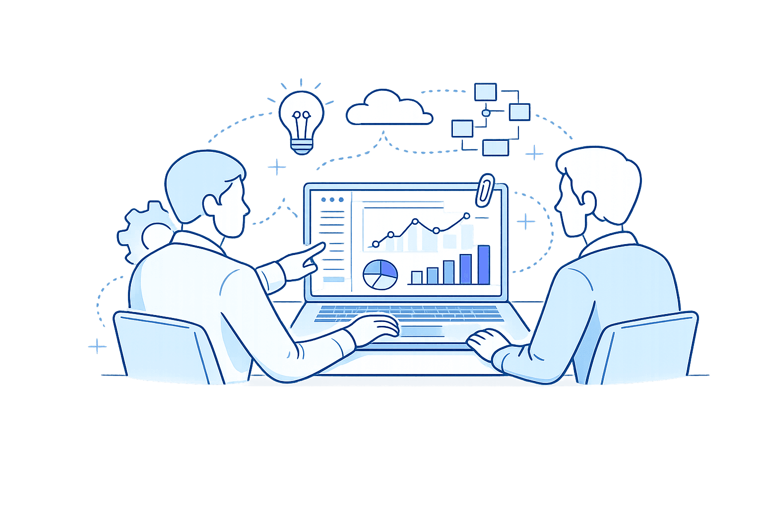 Illustratie van Implementatiebegeleiding