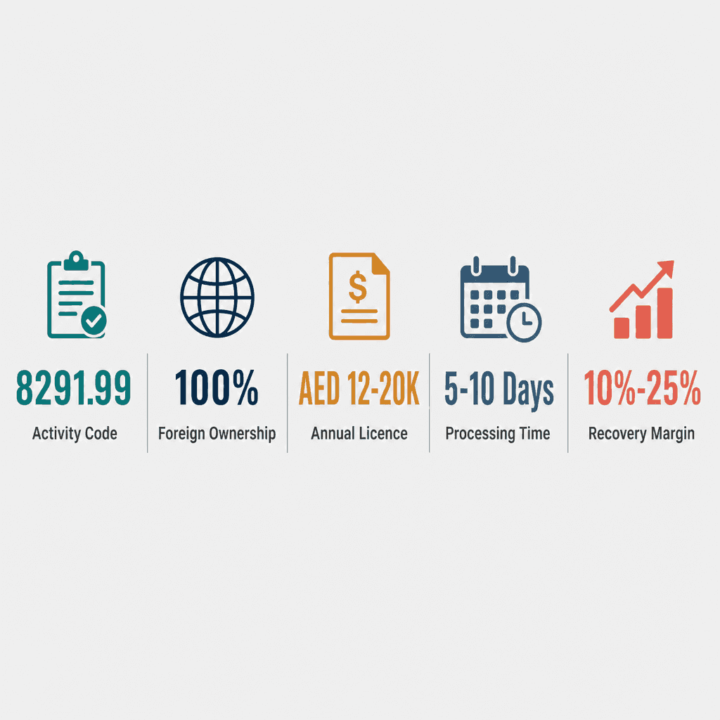 Infographic: Personal Debt Collection Business License in Dubai