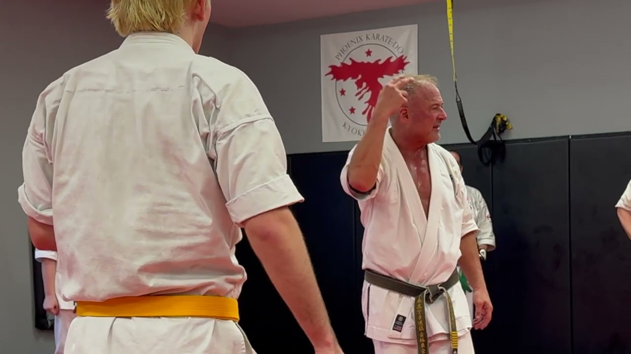 Shihan Anthony Codispoti coaching students on the dojo mat.
