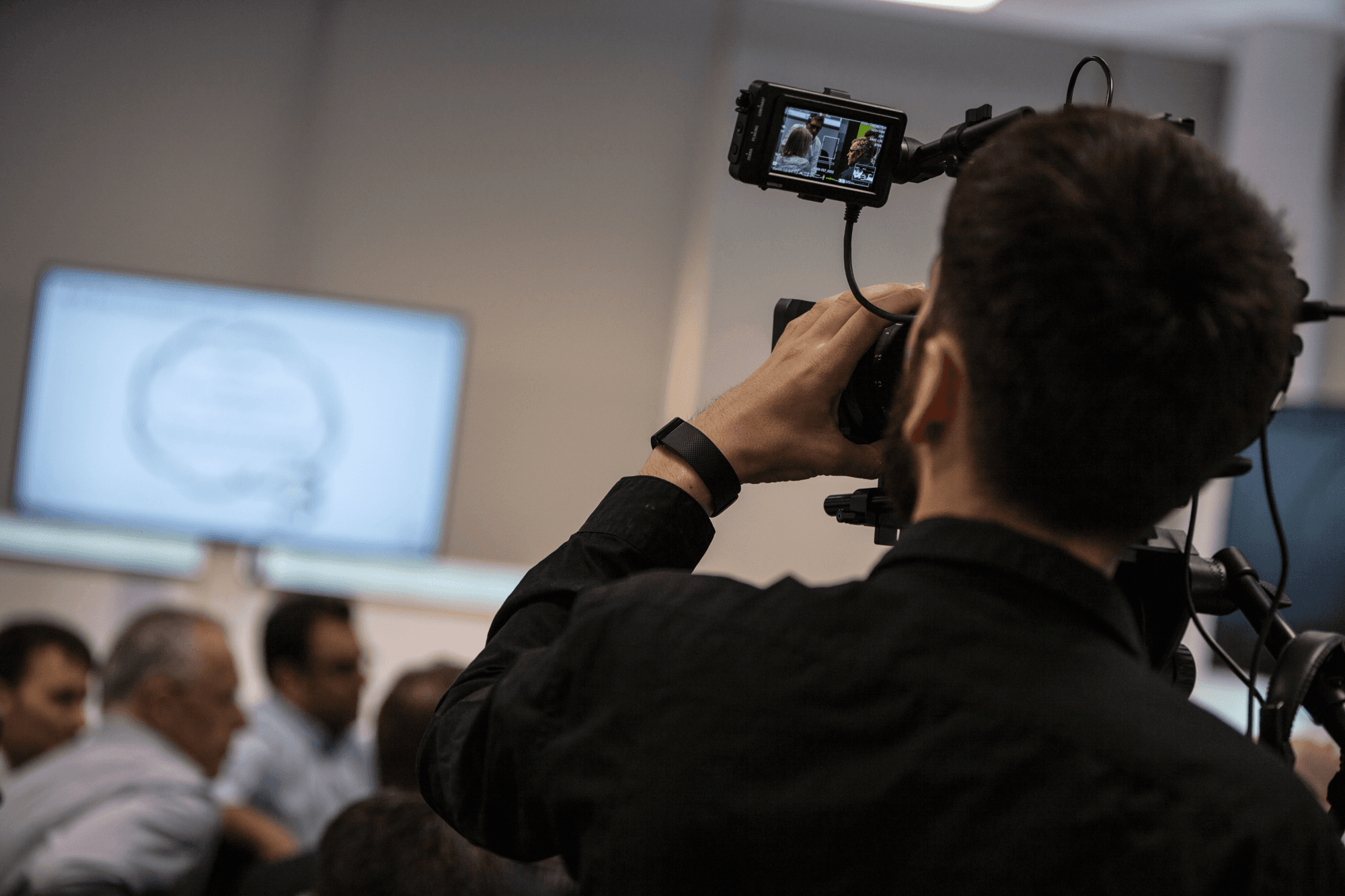 Corporate video setup for social media video production