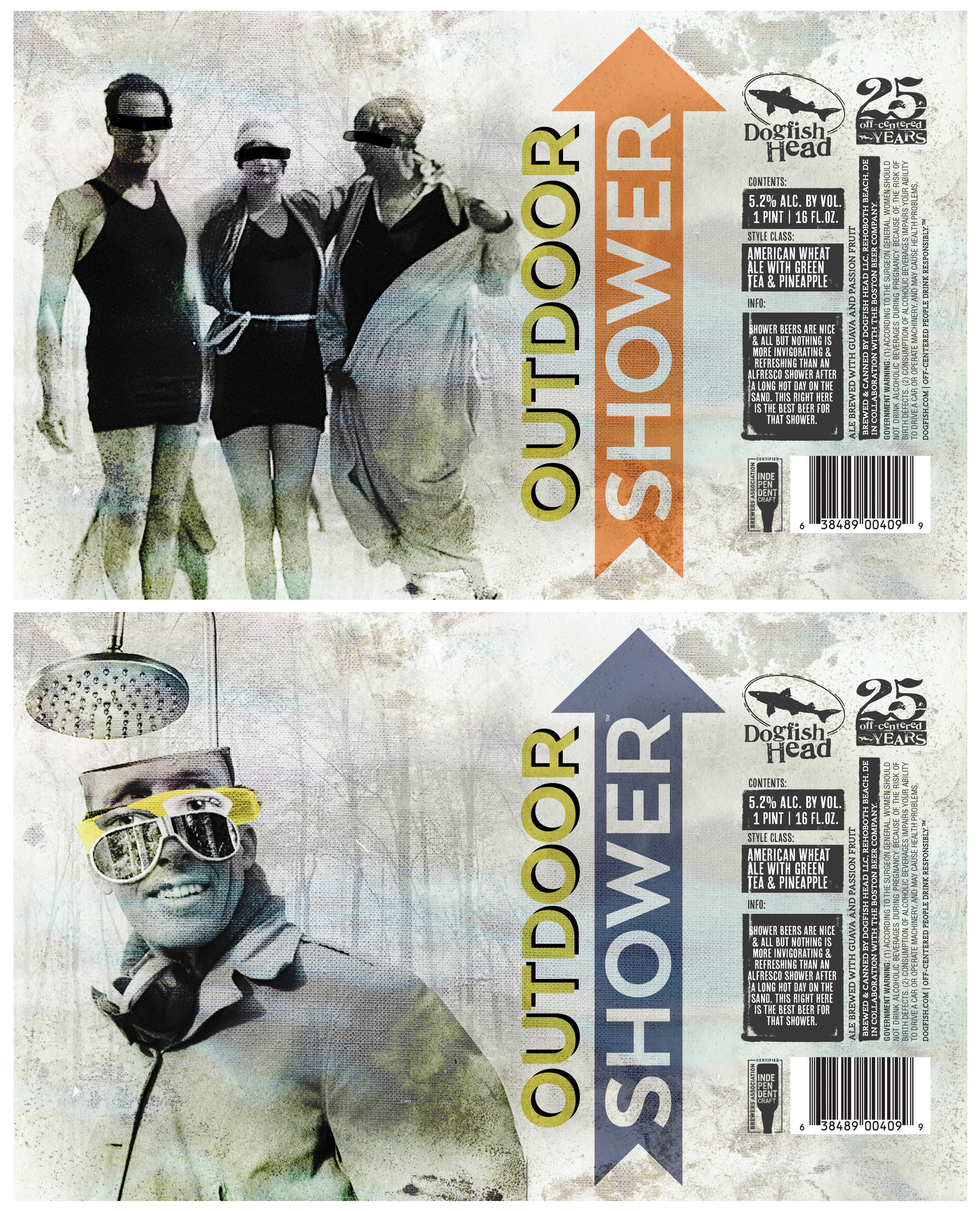 Final graphic design of a 16 ounce craft beer can featuring vintage photography and custom typography. 