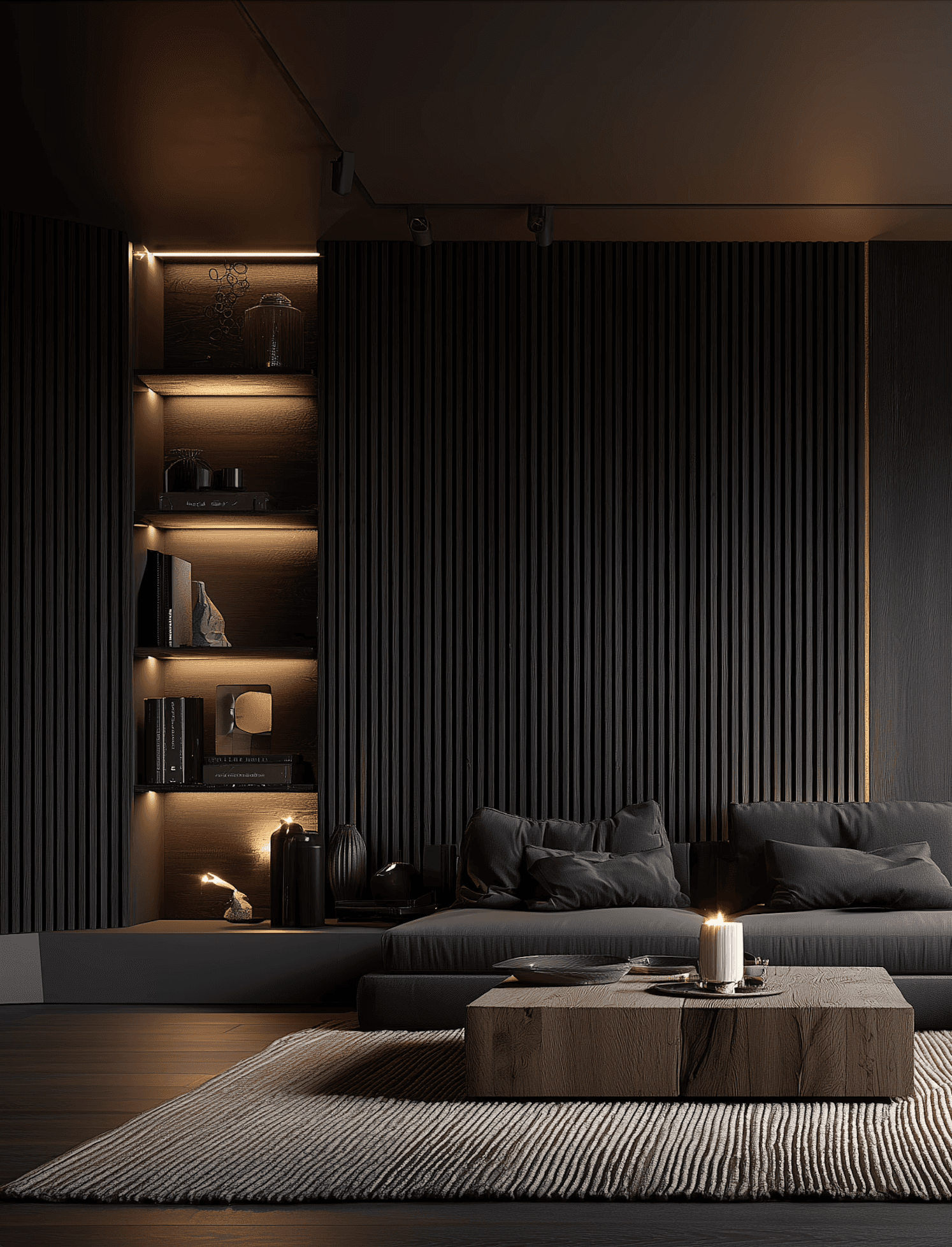 a table topped with lots of wooden utensils