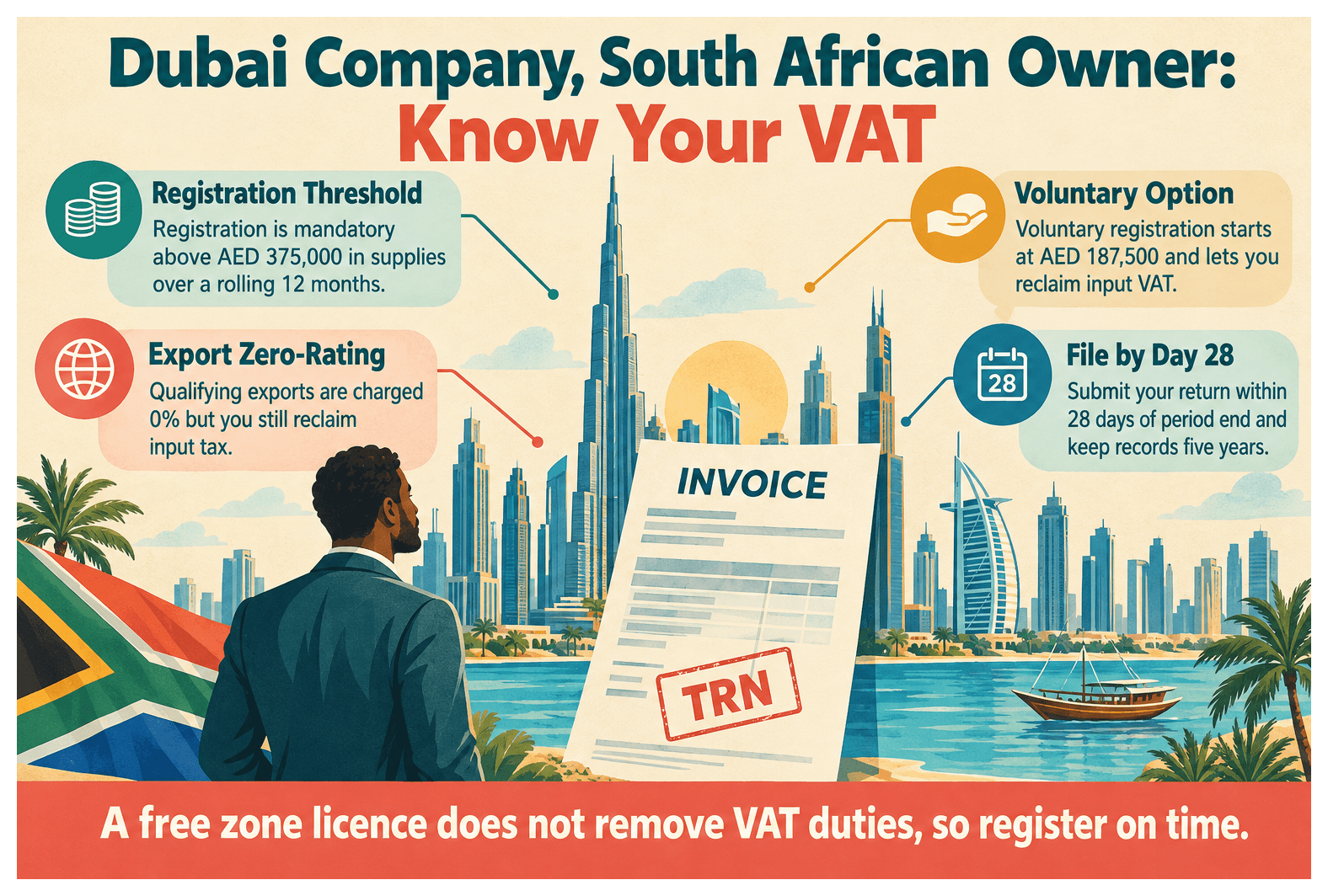 Infographic: VAT Obligations for South African Entrepreneurs With a Dubai Company