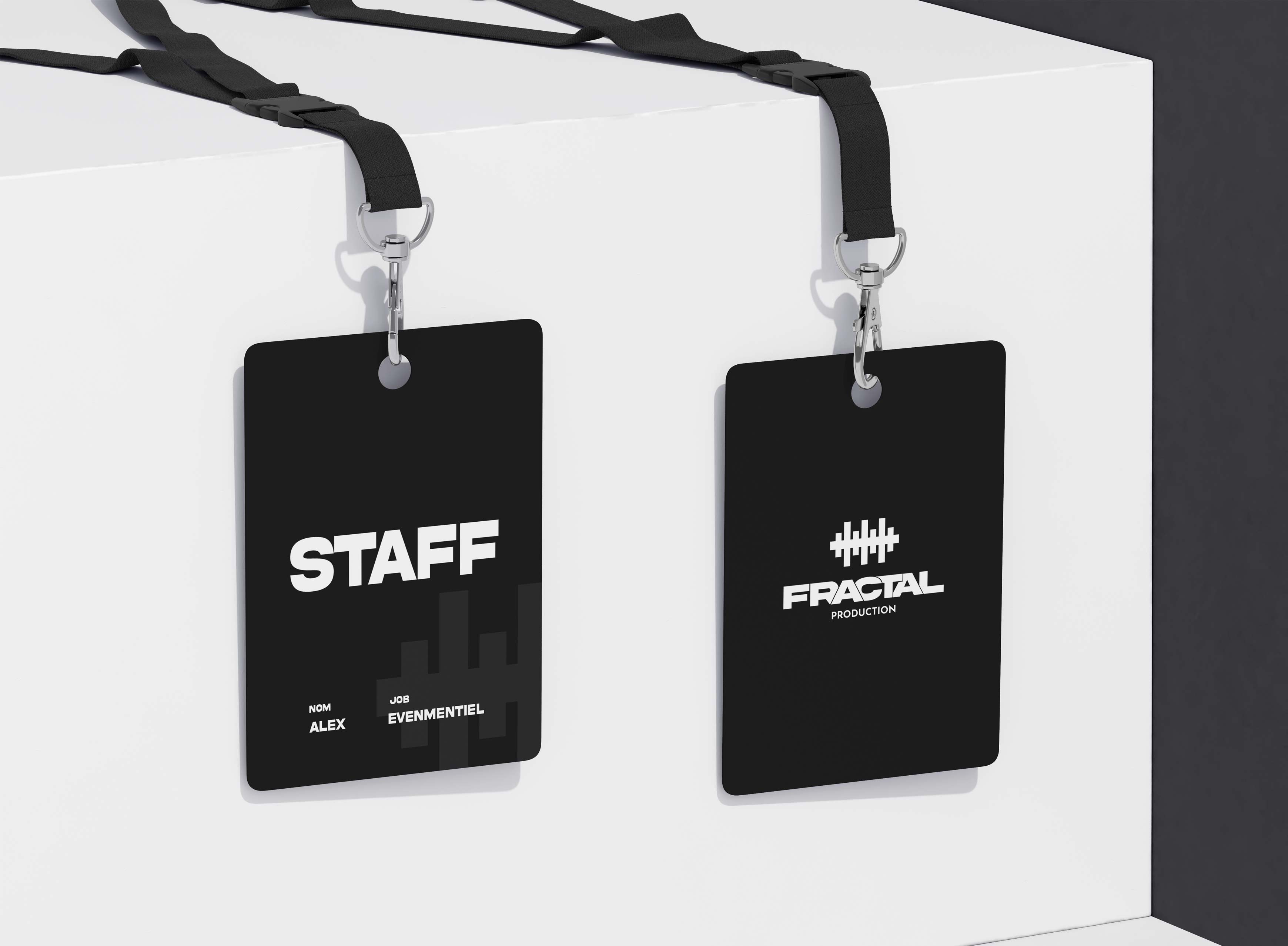Logo fractal en néon 