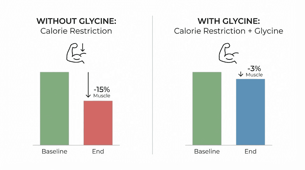 Glycine muscle preservation during semaglutide weight loss comparison