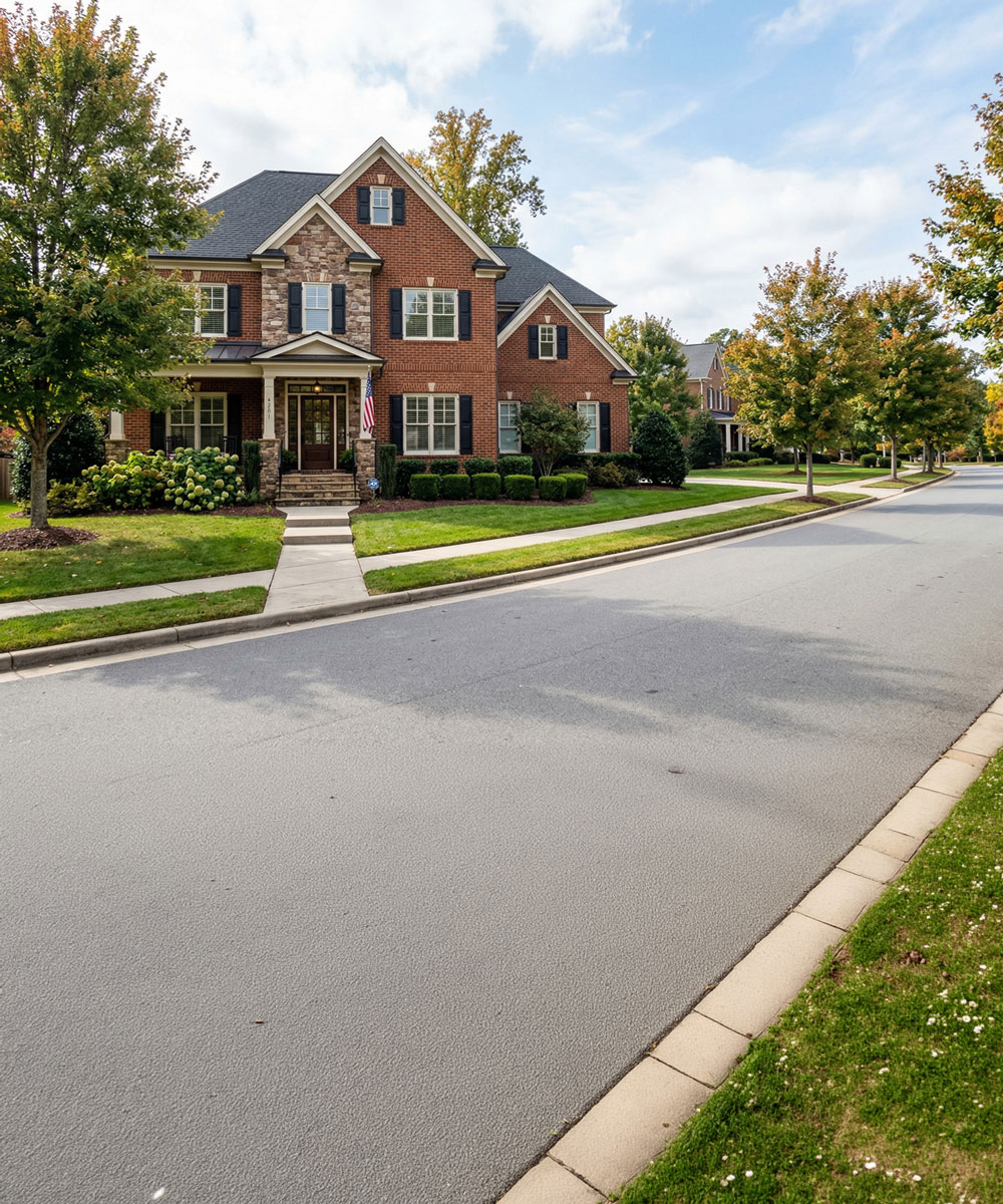 Traditional U.S. brick house exterior for certified property valuation