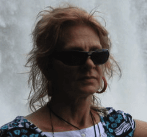 A photo of woman in red