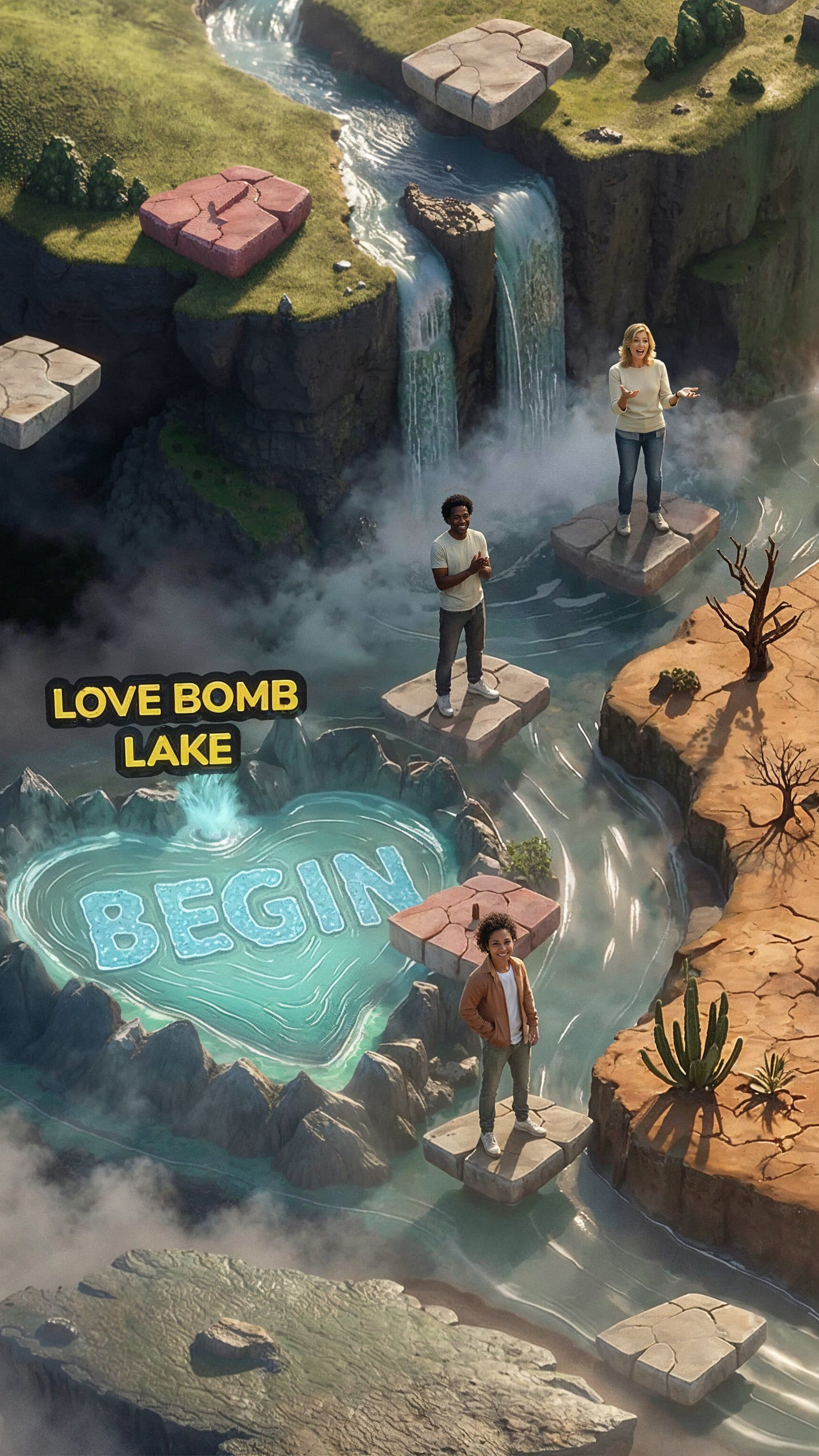 3D Dramatization of the Game Board Map - Mobile version
