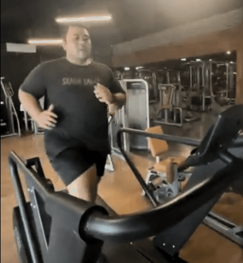 Gede Ngurah Oka Perdana melakukan kegiatan olahraga