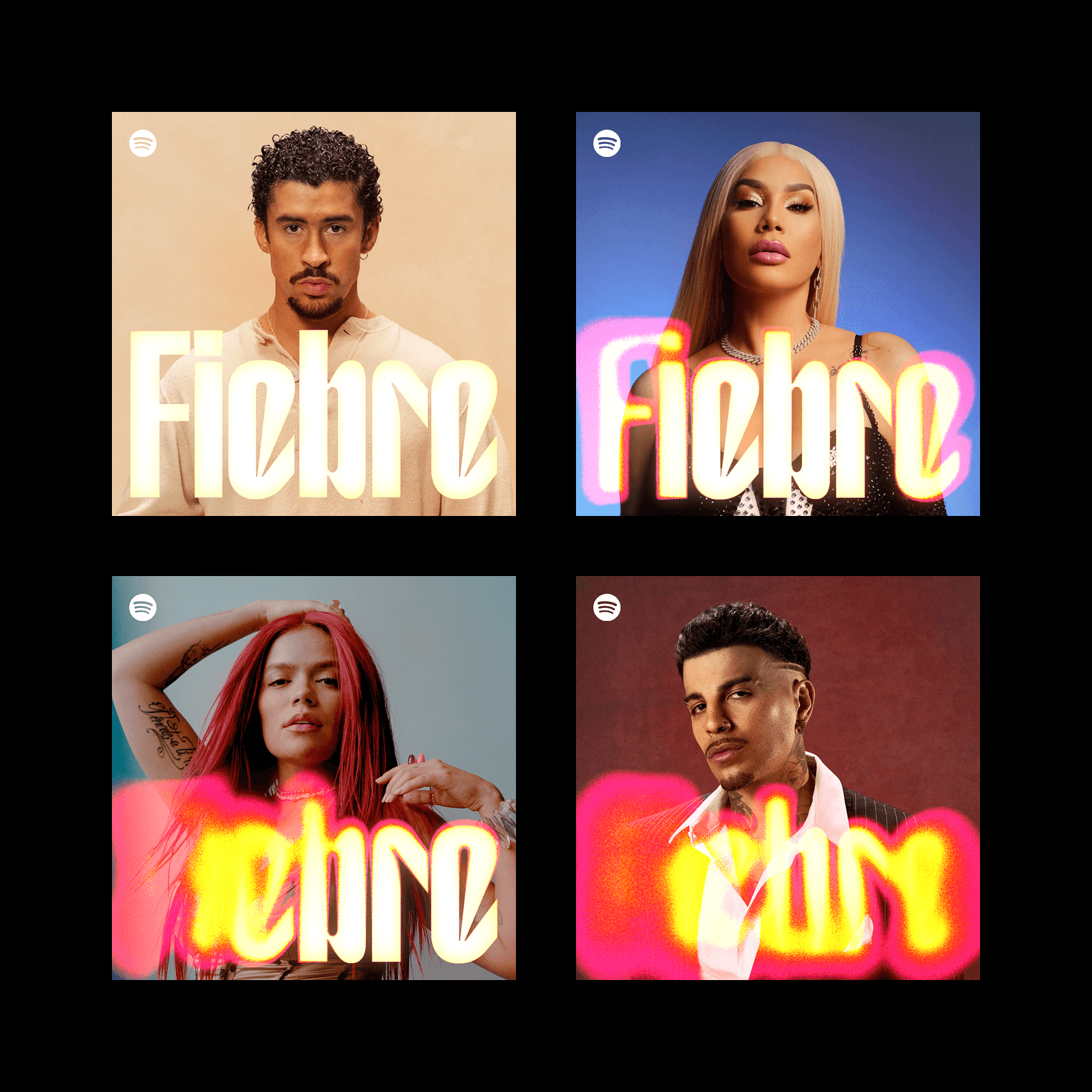 Fiebre Playlist Covers