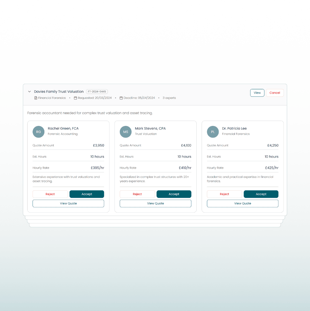 Multiple Quotes Received