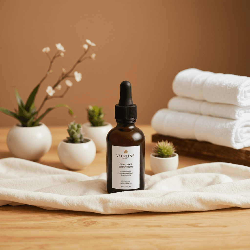 product photography of bottle of skincare product