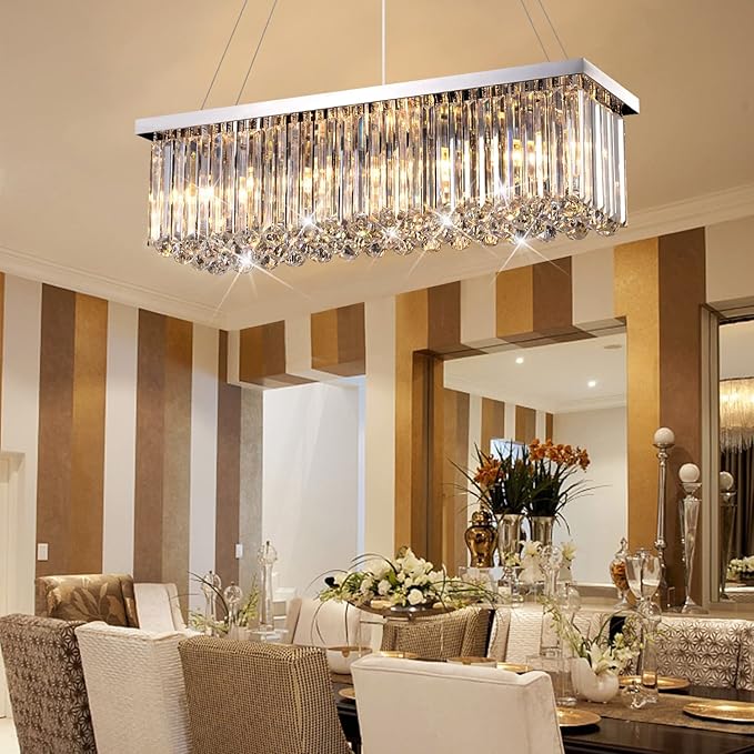 Table chandelier adds a stylish touch to home decor.