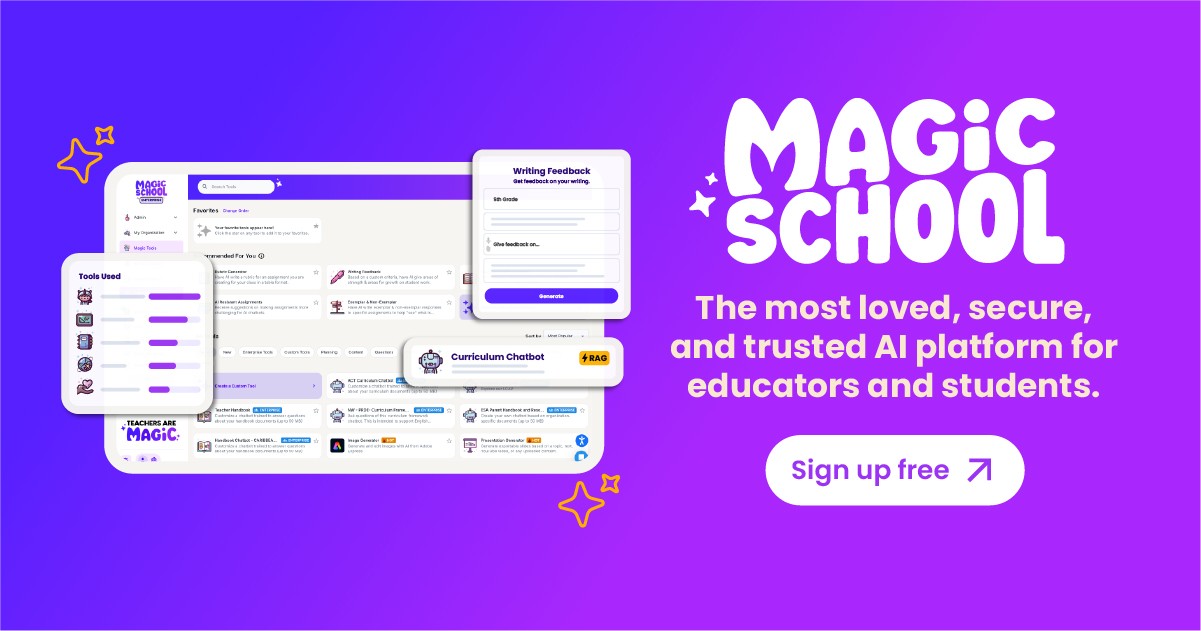 MagicSchool AI thumbnail and UI interface assets