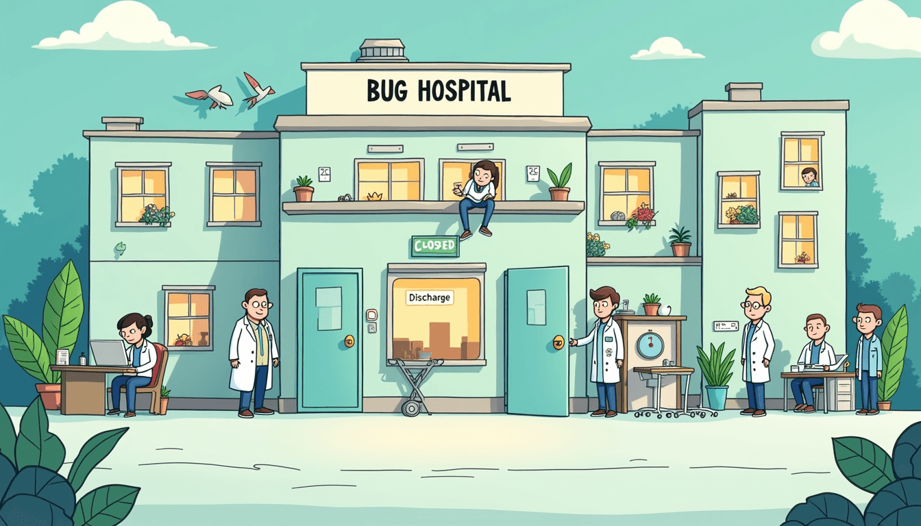 A Bug Hospital where each ward represents a stage of the bug life cycle. 