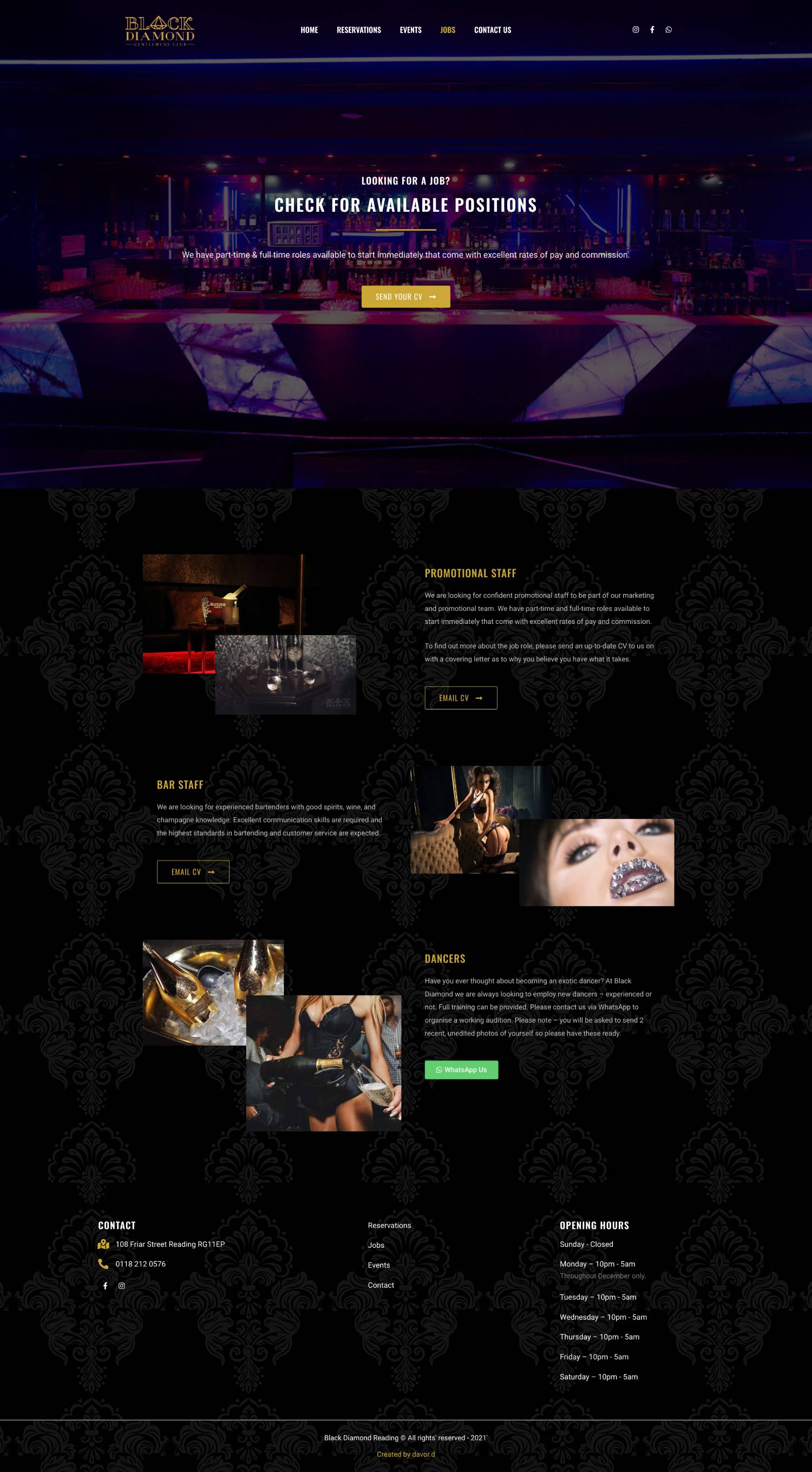 Home page of Black Diamond website vol.3