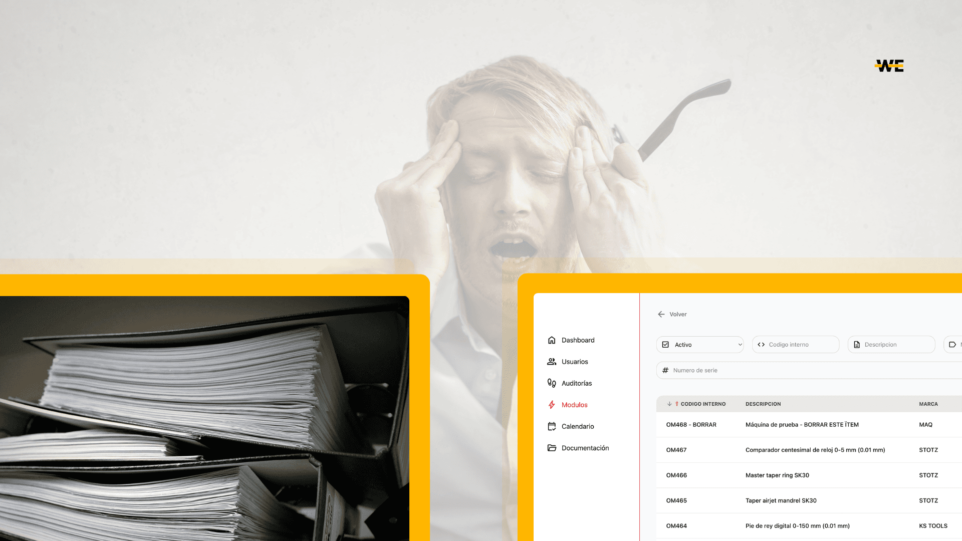 Frustración del papel frente a un software a medida